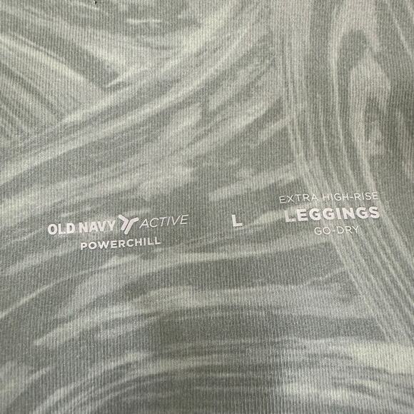 Women's Old Navy Power Chill Green Extra-High Rise Go Dry Activewear Leggings L - Picture 5 of 6